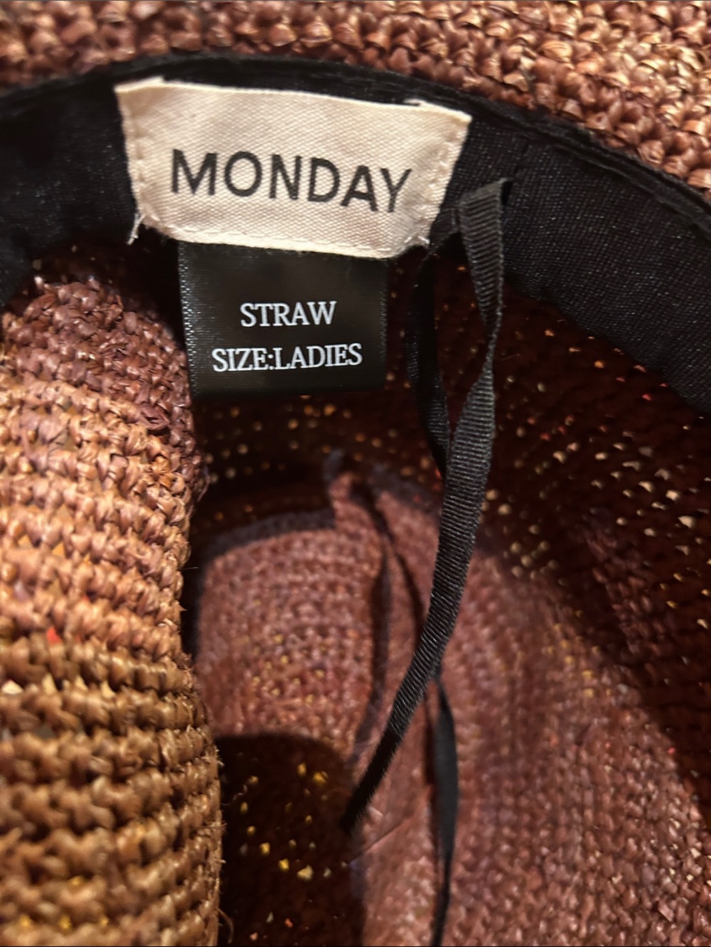 Monday Swimwear Exuma Raffia Brown Straw Hat - Picture 6 of 10